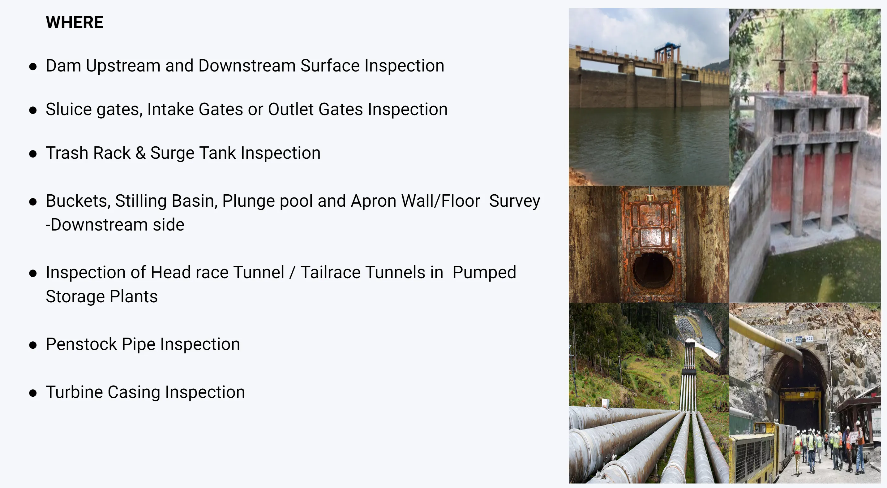 Kinds of Dam Inspections
