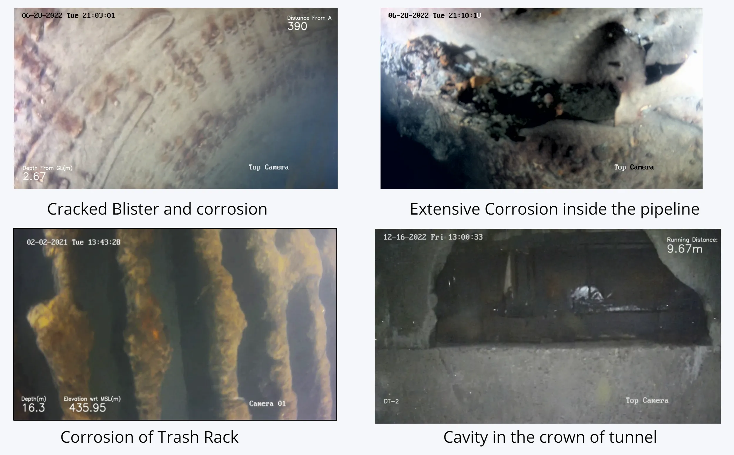 Damage Types in Dam Inspections